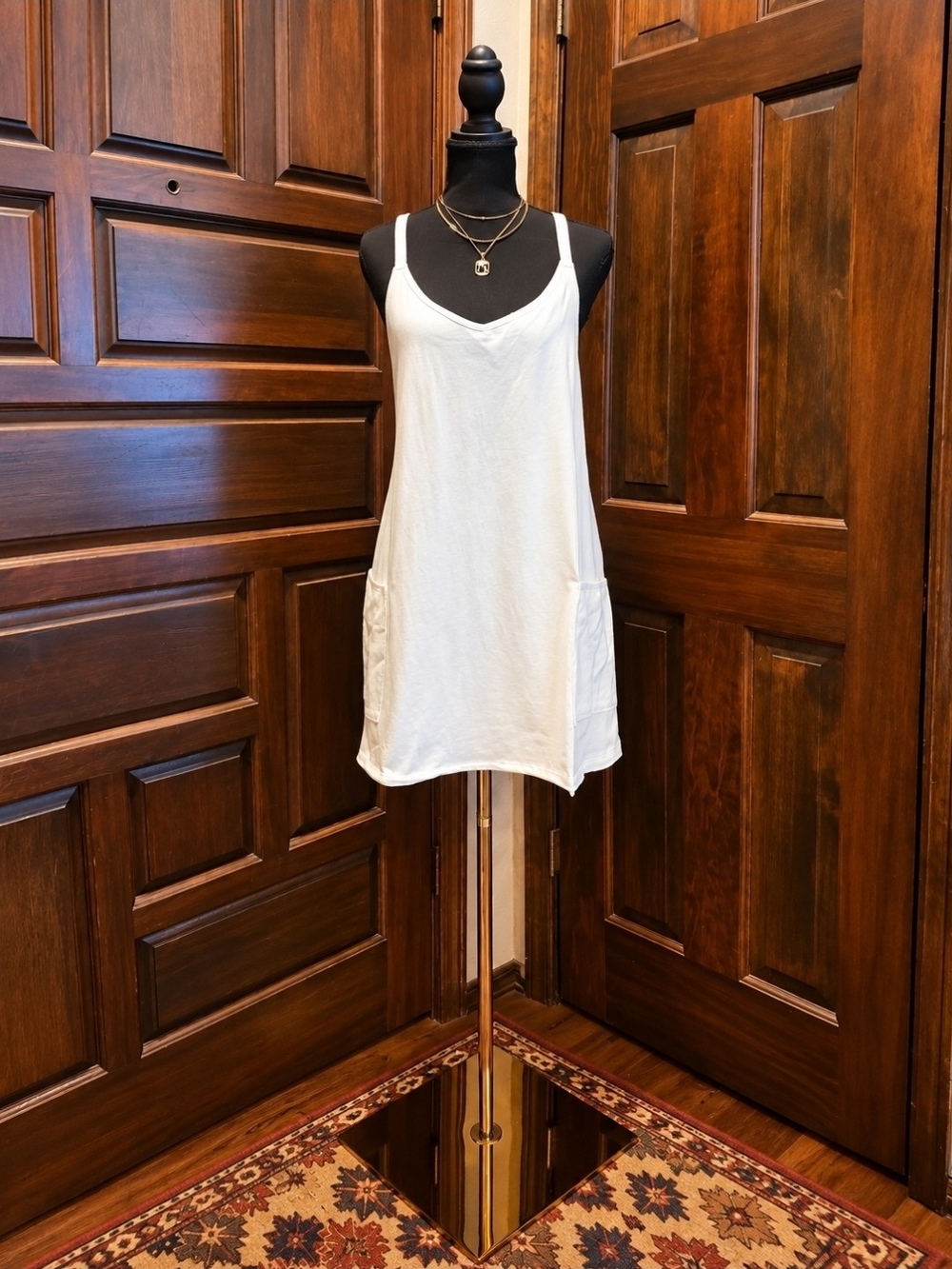 Simply Southern White Sleeveless Tennis Mini Dress with Pockets